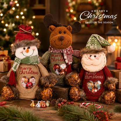 🎄🎁 Christmas Gift Bags – Reusable Zipper Design for Festive Gifting! ✨🎅