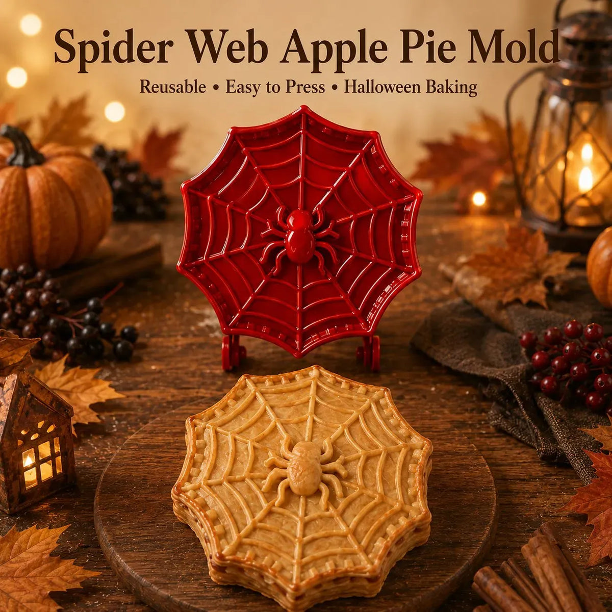 🎃🎄8-Piece Holiday Hand-Press Pastry Molds Cookie Pie Baking Tools🥧✨