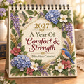 ✝️ 3D Christian Calendar 2027 | 12 Scripture Designs with Nature Scenes, Birds & Flowers for Faith-Filled Homes & Meaningful Gifts 🎁