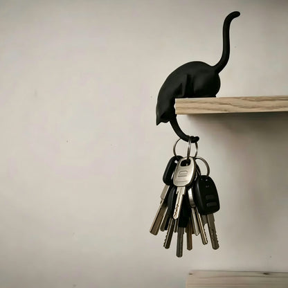 🐈‍⬛✨ Cute Cat Hook Shelf Decor – Adorable, Functional & Space-Saving! 🏠💡