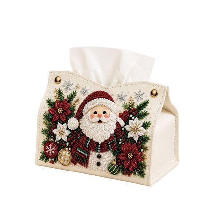 DIY Christmas Diamond Painting Tissue Box Special-Shaped Pearl Rhinestones Handmade Holiday Home Decor Craft Kit
