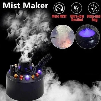 💨✨ 50% OFF! 12-LED Mist Maker – Cool Fog & Colorful Glow 💧⚡
