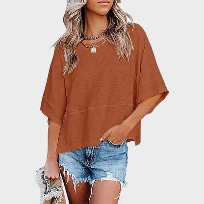 ❤️ Last Day 50% OFF✨-👚Solid Color Flared Sleeve T-Shirt for Effortless Everyday Style & Feminine Charm ✨