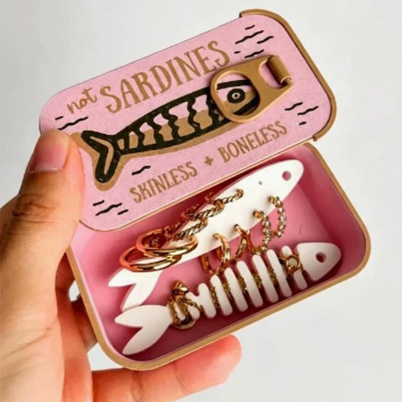 🔥Last Day Limited Sale🐟Sardines Jewelry Box | Vintage Sardine Tin Design