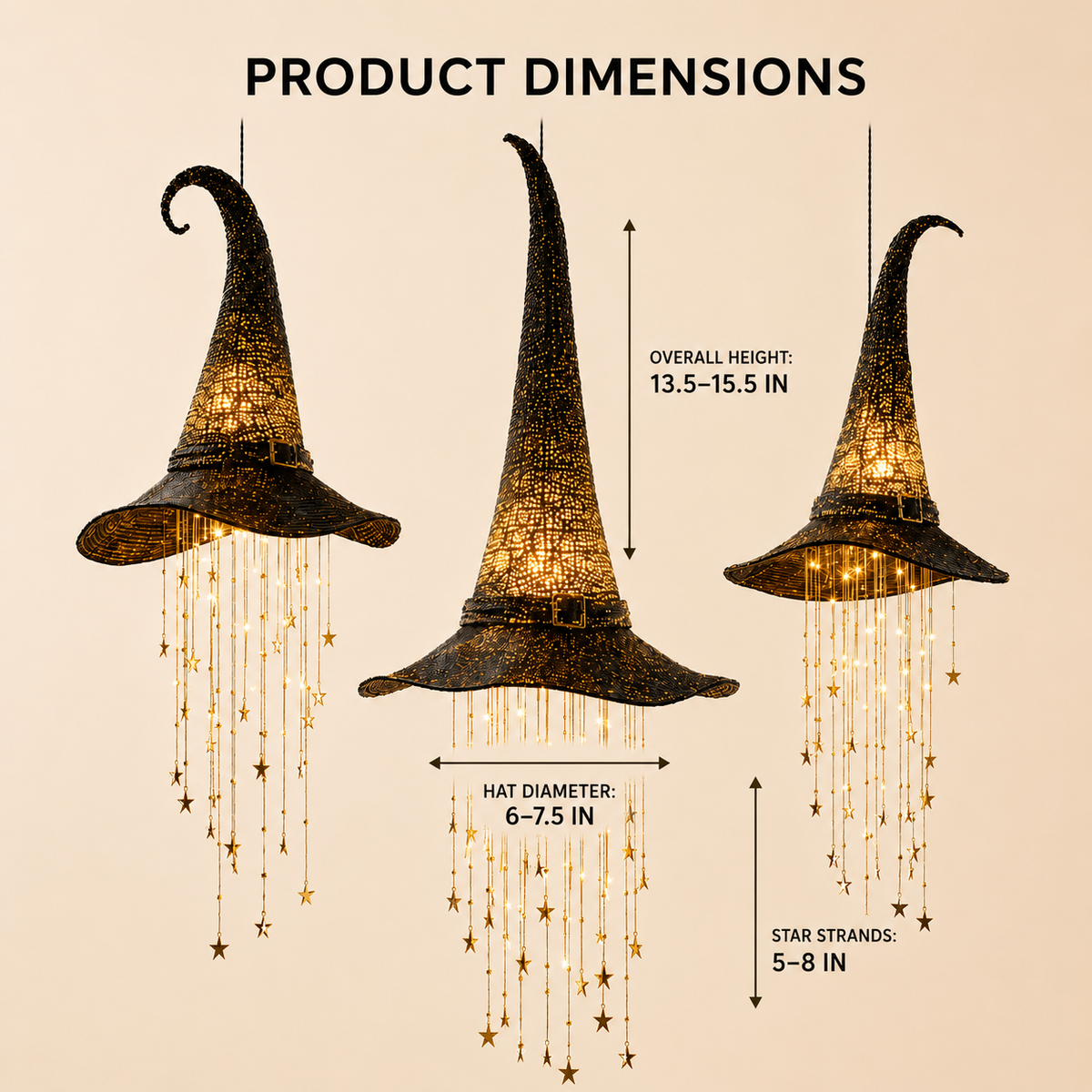 🔥50% Off Last Day🔥Lighted Witch Hat Hanging Chime