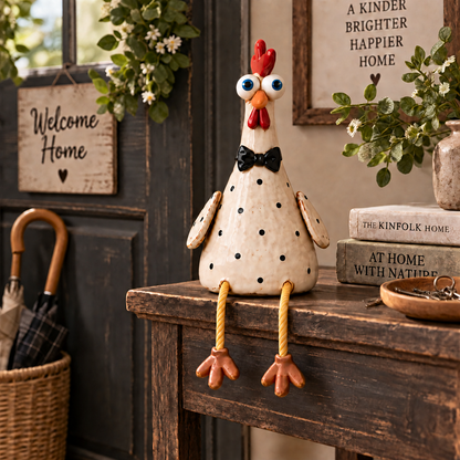 Rustic Chicken Family Figurine Collection - Cute Farmhouse Chicken Decor