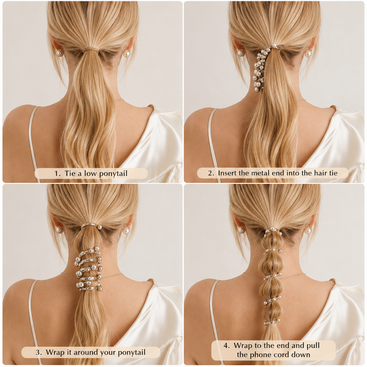 Pearl Spiral Hair Clip – Elegant Twist Styling Tool