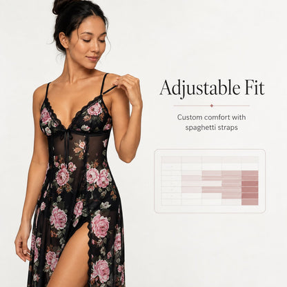 🌹✨ Sheer Floral Maxi Dress – Elegant, Flowy & Effortlessly Feminine 💃🌸