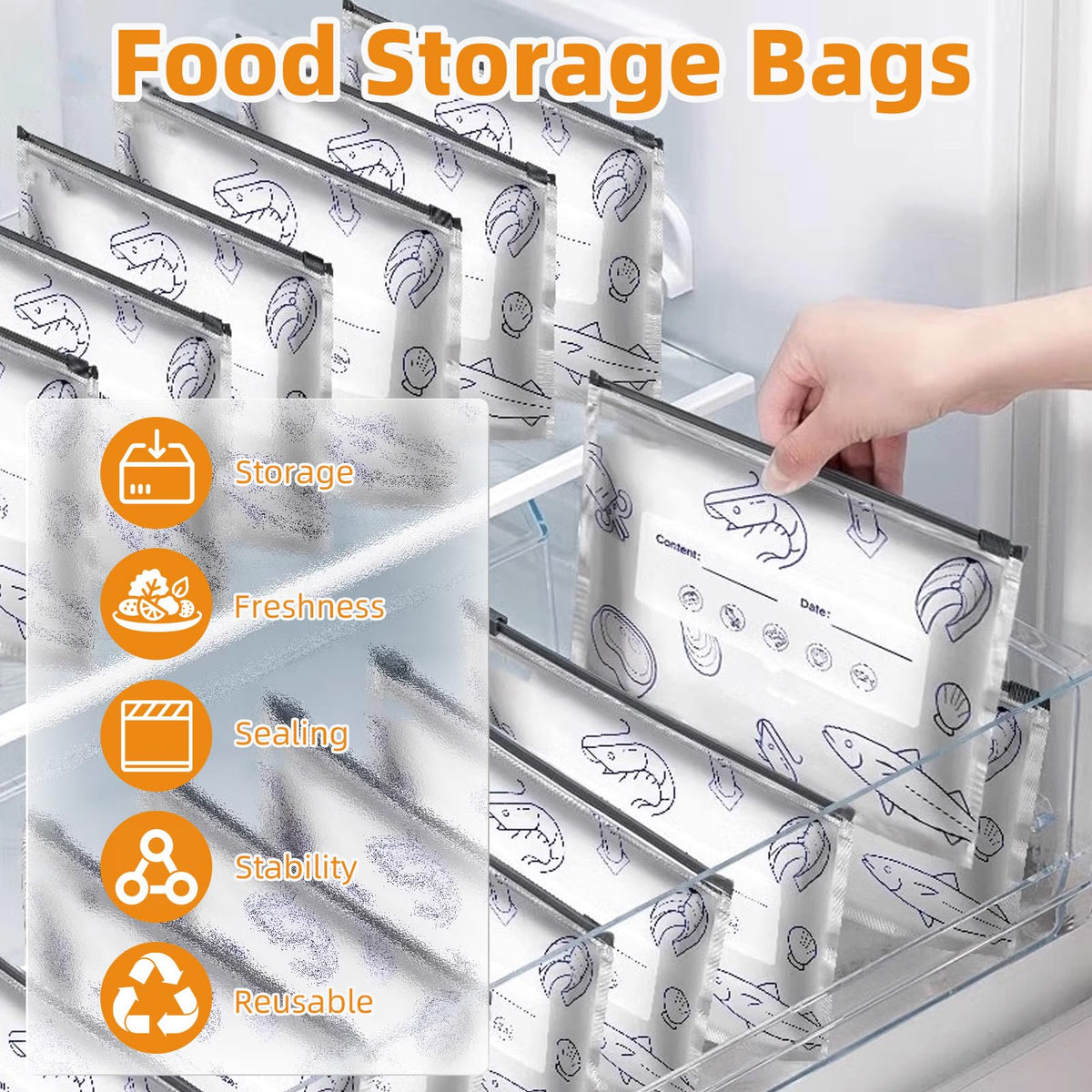 Reusable Aluminum Foil Sealable Storage Bags