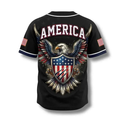 🦅 Patriotic USA All-Over Print Baseball Jersey — America 250th Semiquincentennial Edition (1776–2026) 🇺🇸
