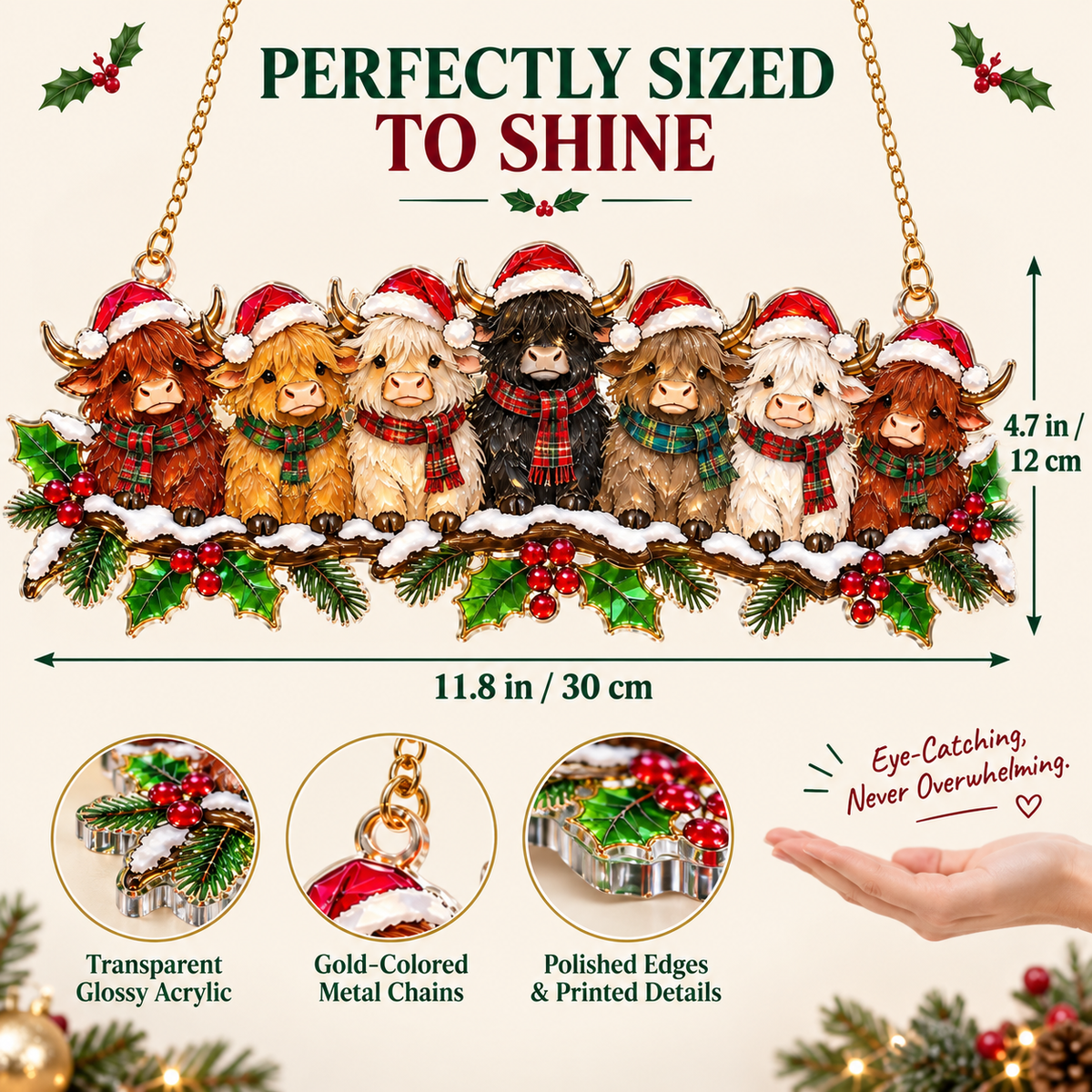 🎄✨ Whimsical Winter Suncatchers – 10 Shatterproof Stained-Glass Style Window Hangings! 🌟🏠