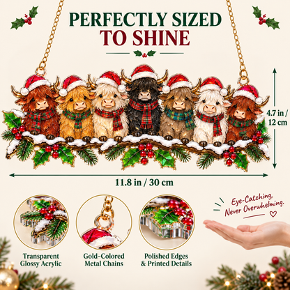 🎄✨ Whimsical Winter Suncatchers – 10 Shatterproof Stained-Glass Style Window Hangings! 🌟🏠