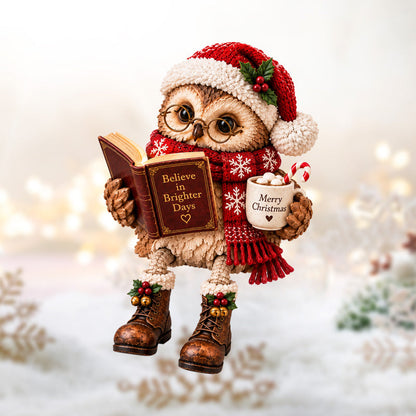 🦉📚 Book Lover Owl Shelf Sitter – Charming Décor for Cozy Reading Spaces! ✨🏡