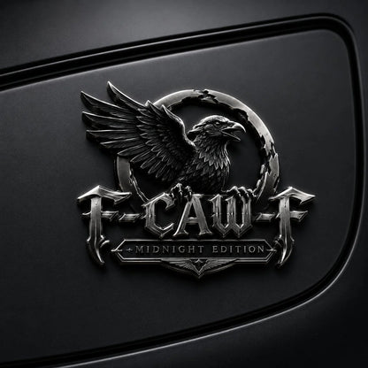 🦅 F-CAW-F "Midnight Edition" Metal Emblem - Premium Attitude Decal