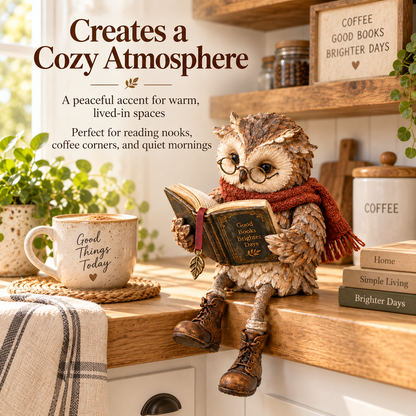 🦉🤎Reading Owl Figurine