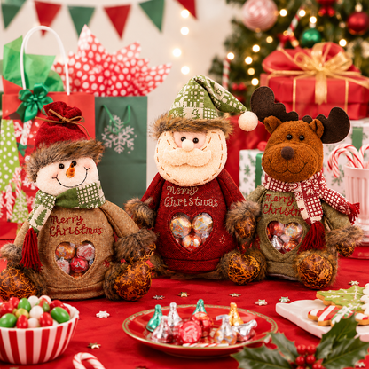 🎄🎁 Christmas Gift Bags – Reusable Zipper Design for Festive Gifting! ✨🎅