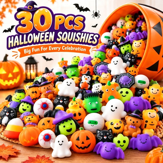 🔥🎃30PCS Halloween Mochi Squishy Toys Cute Spooky Stress Relief Party Favors👻✨