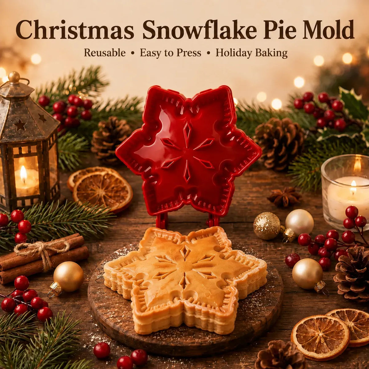 🎃🎄8-Piece Holiday Hand-Press Pastry Molds Cookie Pie Baking Tools🥧✨