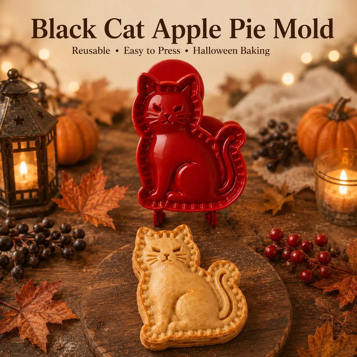 🎃🎄8-Piece Holiday Hand-Press Pastry Molds Cookie Pie Baking Tools🥧✨