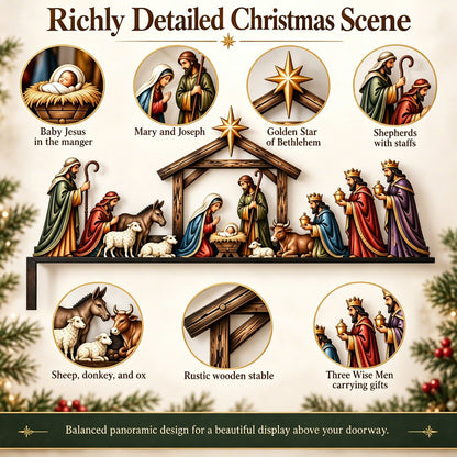 ✝️Nativity Scene Door Topper | Bring The Story Of Christmas Home