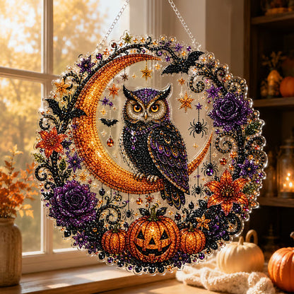🔥Last Day 49% OFF - 🧙‍♀️🎃Halloween Witch Friendship Diamond Art Window Suncatcher