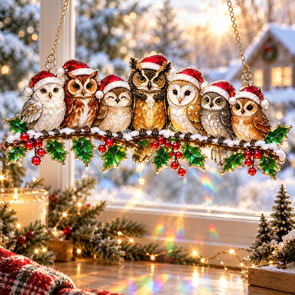🎄✨ Whimsical Winter Suncatchers – 10 Shatterproof Stained-Glass Style Window Hangings! 🌟🏠