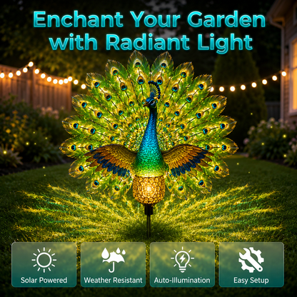 🔥 Last Day 60% OFF 🦚 Animated Solar Peacock Garden Sculpture