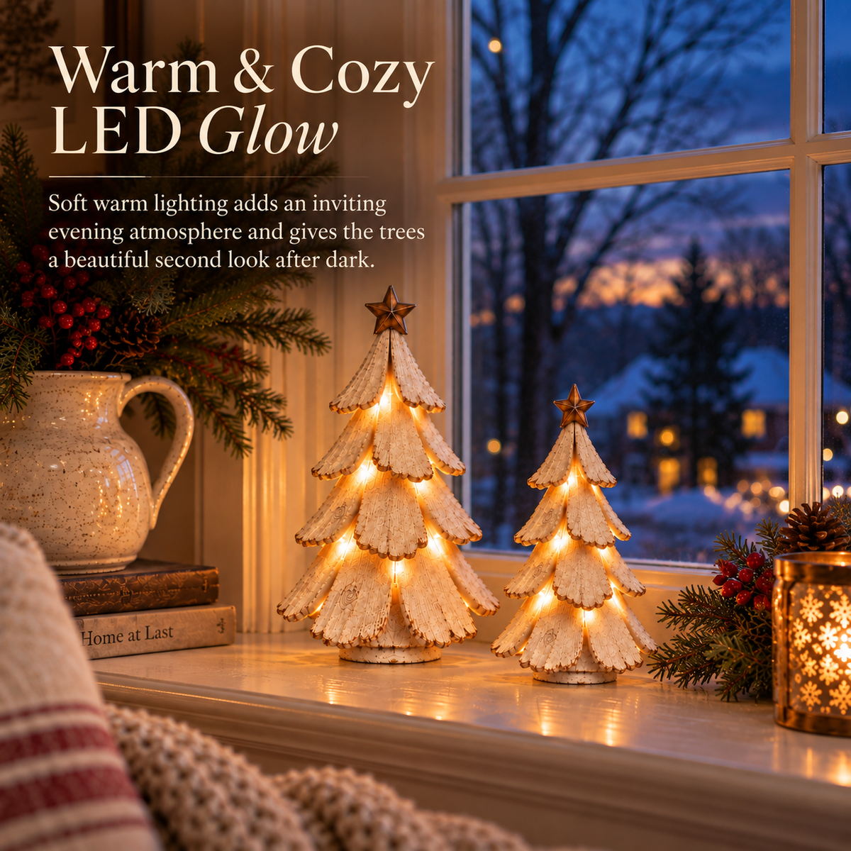 🎄✨ Vintage Lighted Christmas Tree Figurine – Warm Retro Glow for Cozy Holiday Décor! ❤️🏡🎁