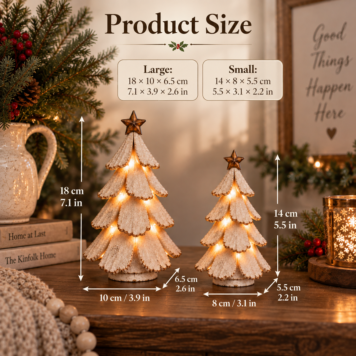 🎄✨ Vintage Lighted Christmas Tree Figurine – Warm Retro Glow for Cozy Holiday Décor! ❤️🏡🎁