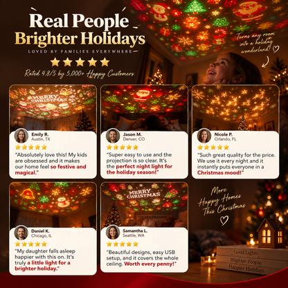 🔥LAST DAY 50% OFF✨🎄Christmas Projector | HD Holiday Lights for Magical Indoor & Outdoor Decor 🎅💡
