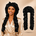2-in-1 Heatless Curling Wrap Bonnet – Satin Sleep Cap for Effortless Curls & Hair Protection