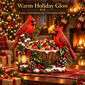 ❤️🎄 Cardinal Christmas Treat Bowl™ – Lighted Holiday Candy Bowl & Tabletop Decor