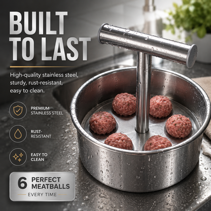 🥩✨ Stainless Steel Meatball Shaper – Quick, Even & Perfect Every Time! 🍖👌