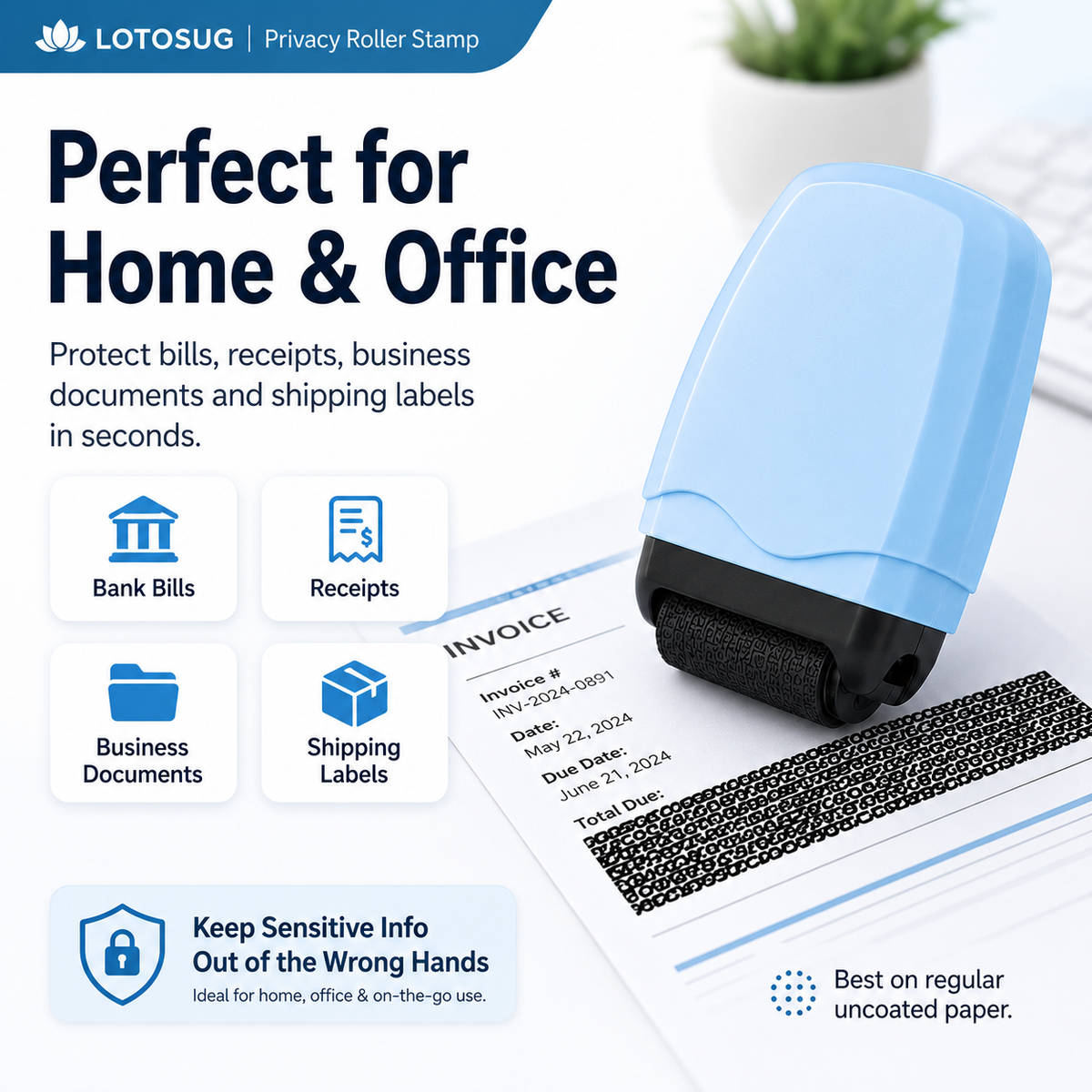 Identity Theft Protection Roller Stamp