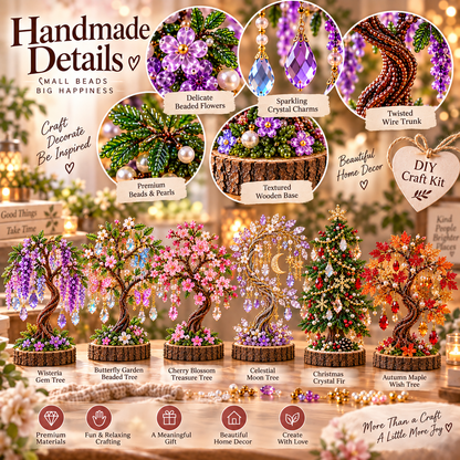 🌳✨ DIY Beaded Tree Craft Kit – Create Your Own Sparkling Decorative Tree