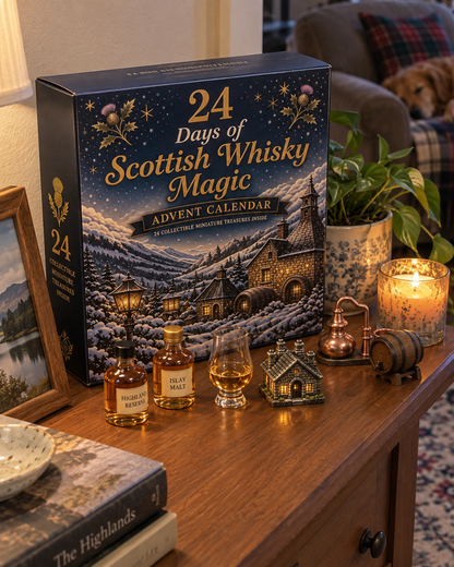 🥃✨2026 Days of Scottish Whisky Magic Blind Box –24-Day Festive Countdown, Scottish Whisky-Themed Collectible Figures Blind Box – Gift For Whisky Lovers🎄🏴🎁✨