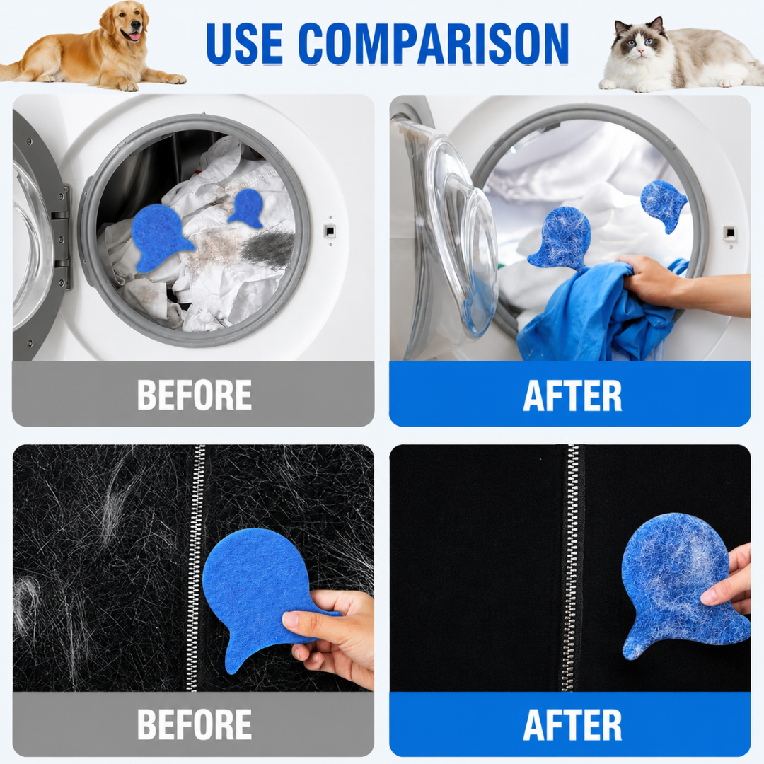 Laundry Pet Hair Removal Fish - 5 Pack
