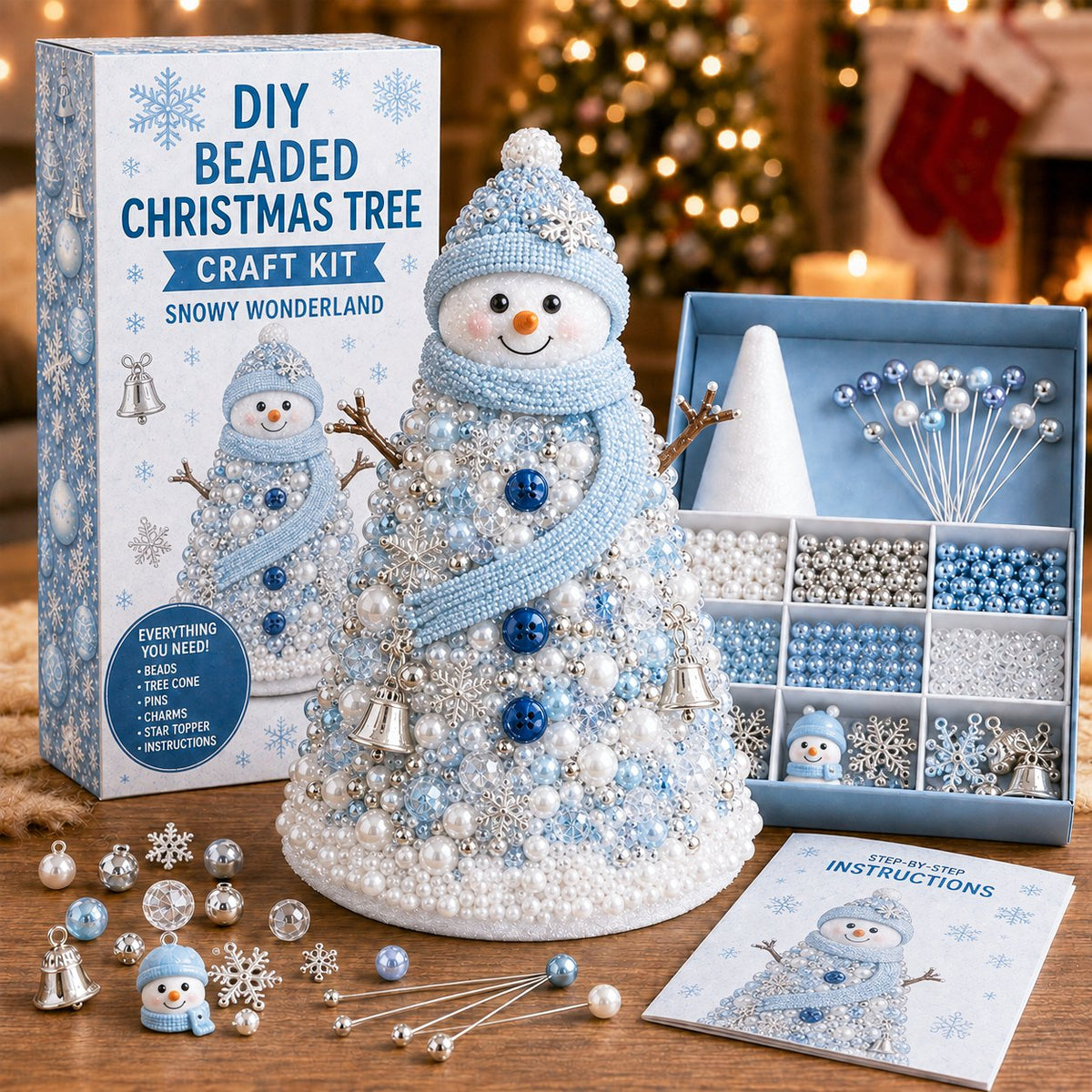 🎁 Last Day 50% OFF✨- DIY Beaded Christmas Tree Craft Kit