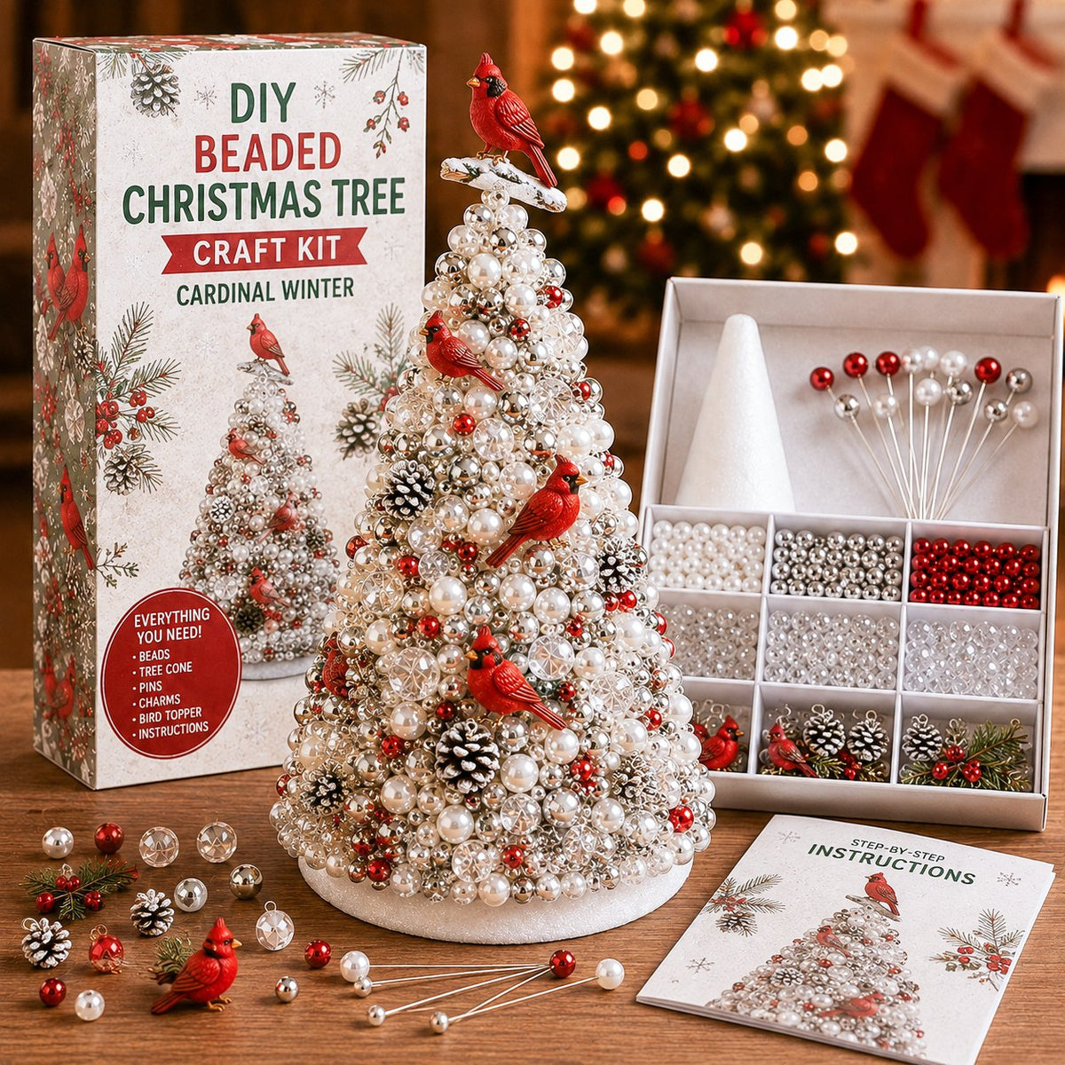🎁 Last Day 50% OFF✨- DIY Beaded Christmas Tree Craft Kit