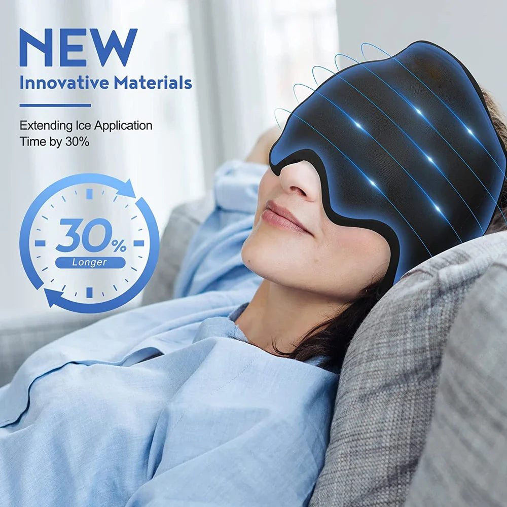 Migraine Relief Ice Head Wrap Hot Cold Therapy Headache Cap
