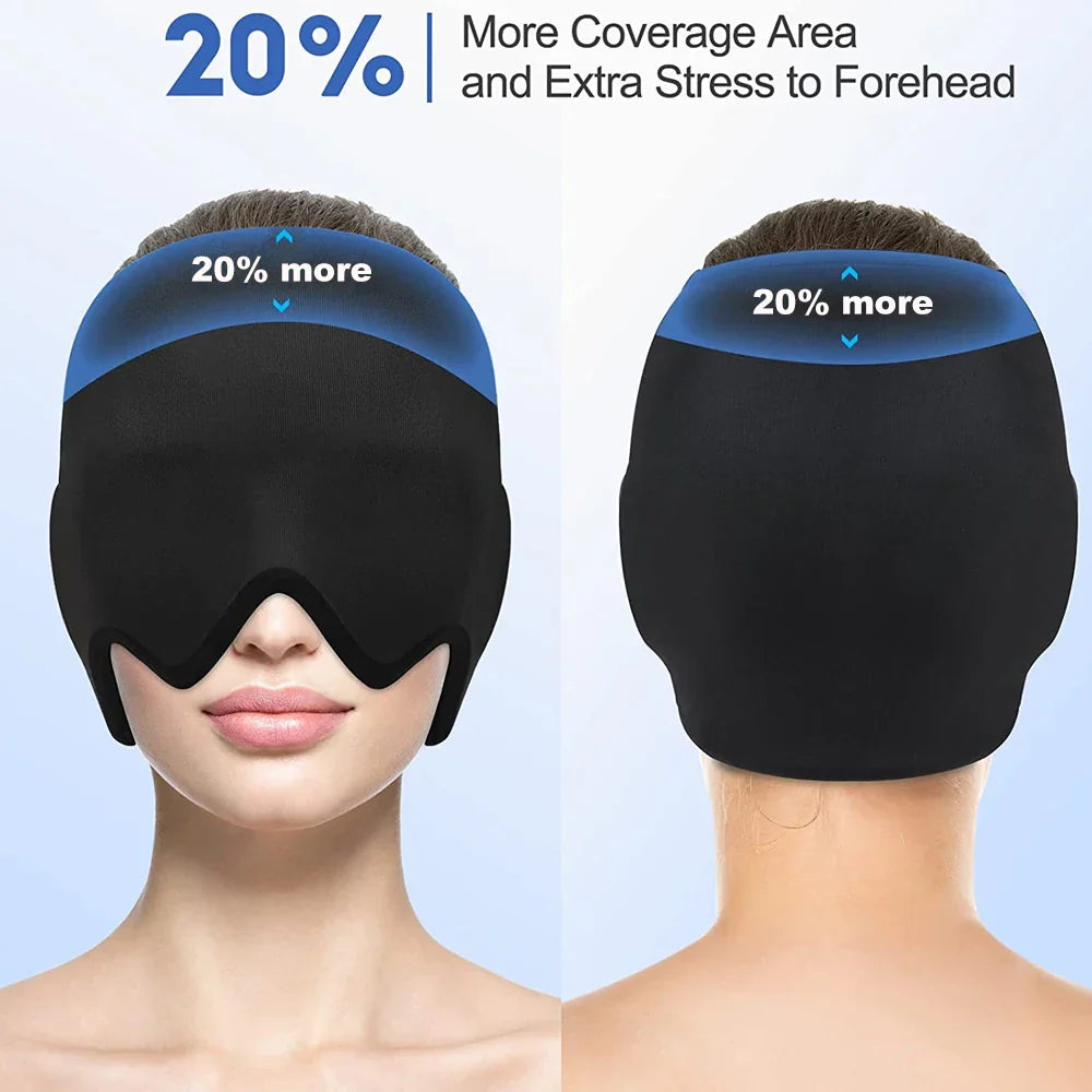 Migraine Relief Ice Head Wrap Hot Cold Therapy Headache Cap