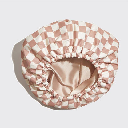 Satin Lined Flexi Shower Cap For Long & Short Hair