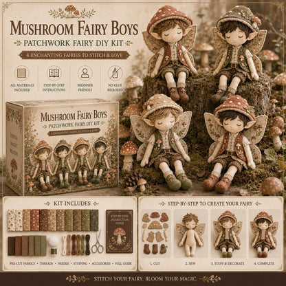✨ Christmas Magic Patchwork Fairy DIY Kit
