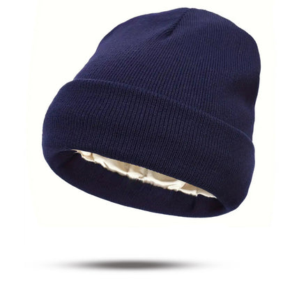 Winter Hair Care Satin Lined Beanie,Reduce Frizz,Anti-Static,Maintain Hairstyle, Keep Hair Smooth
