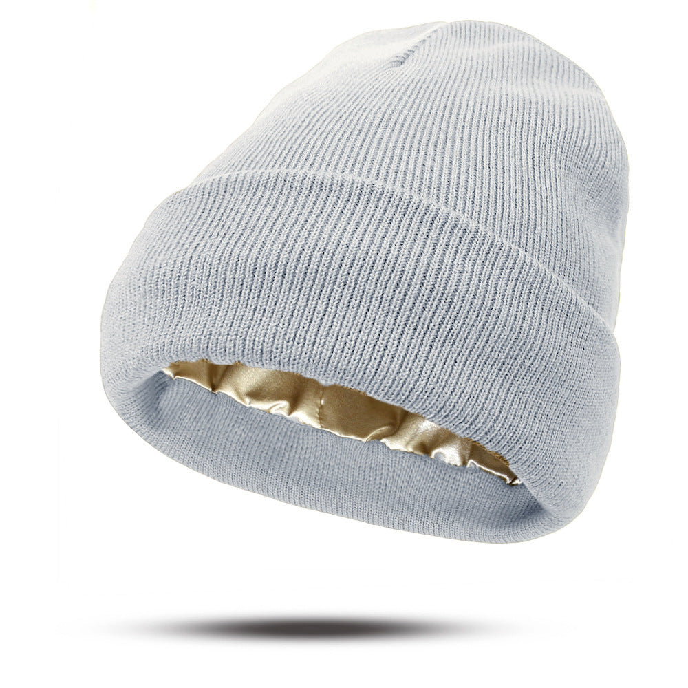 Winter Hair Care Satin Lined Beanie,Reduce Frizz,Anti-Static,Maintain Hairstyle, Keep Hair Smooth