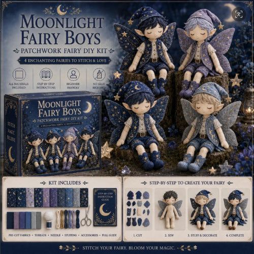 ✨ Christmas Magic Patchwork Fairy DIY Kit