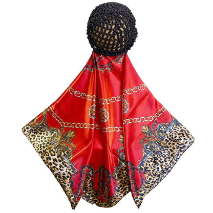 2-in-1 Hair Net & Satin Scarf Bonnet – Multi-Way Styling
