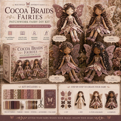✨ Christmas Magic Patchwork Fairy DIY Kit