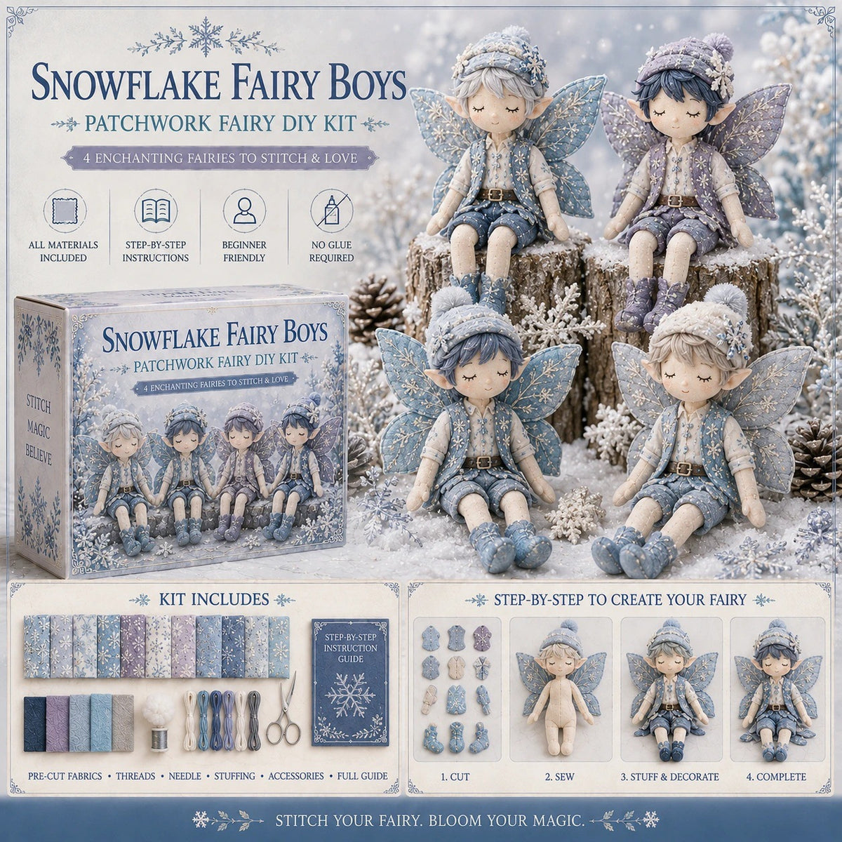 ✨ Christmas Magic Patchwork Fairy DIY Kit