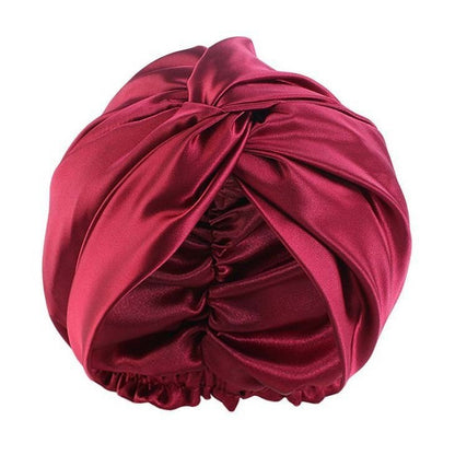 Luxury Satin Sleep Turban- Double Lined 19 Momme Silk Turban